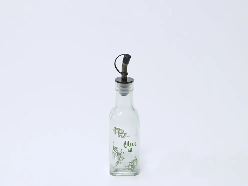 ACEITERA CRISTAL CON DISPENSADOR 180ML 5X5X20.5CM