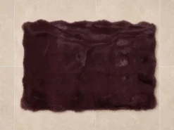 ALFOMBRA BAÑO ANTIDESLIZANTE PELO BURDEOS