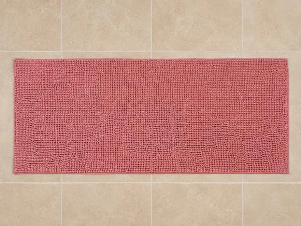 ALFOMBRA BAÑO CHENILLA ROSA 120X50CM