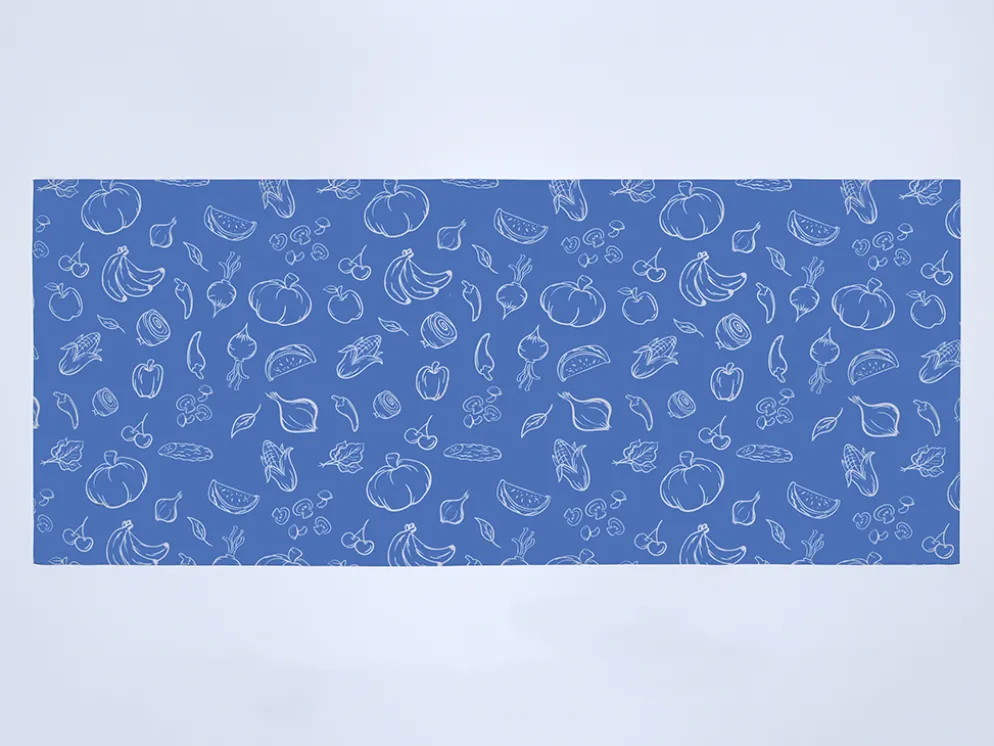 ALFOMBRA DE COCINA 120X50 AZUL