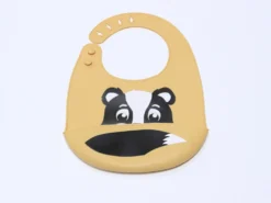 BABERO SILICONA AMARILLO ANIMALES