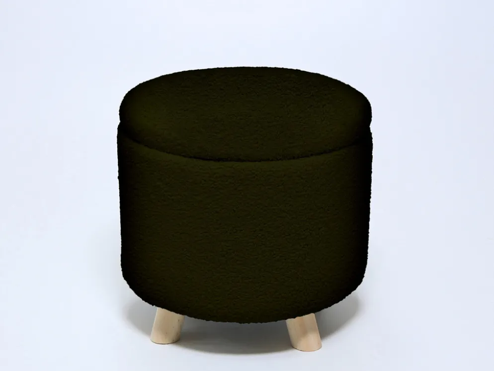 BANCO REDONDO BAUL TEDDY 40CM VERDE