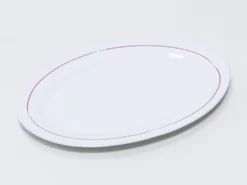 BANDEJA OVAL LINE TEJA 30X21CM