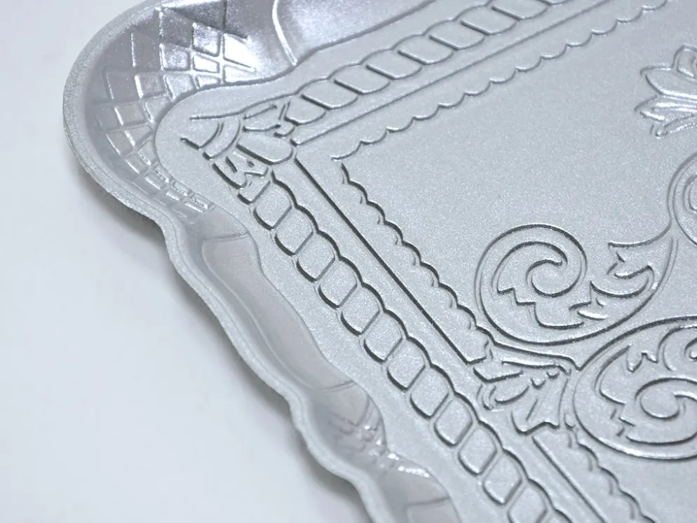 BANDEJA PLATEADA PVC 30X23CM