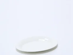 BANDEJA PORCELANA OVALADA BLANCA 31X21CM