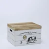 BAUL MADERA GRANJA BLANCO 30X25X19CM