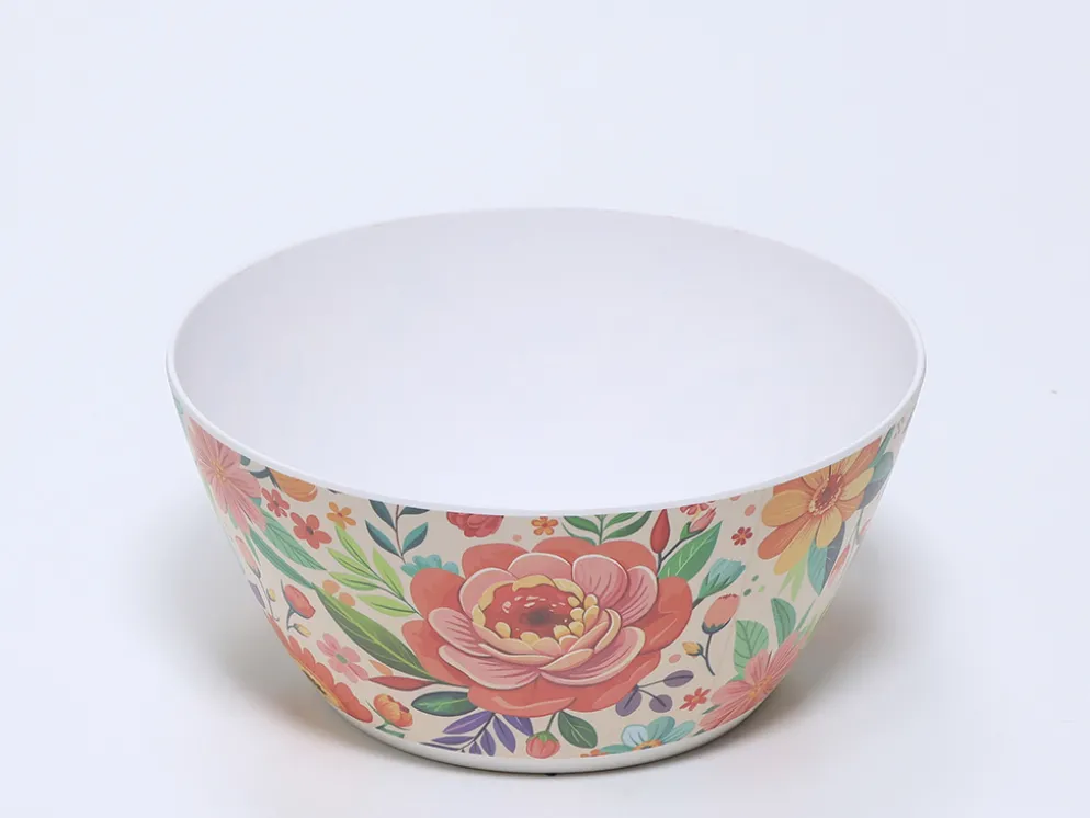 BOL GRANDE MELAMINA 25CM FLORES