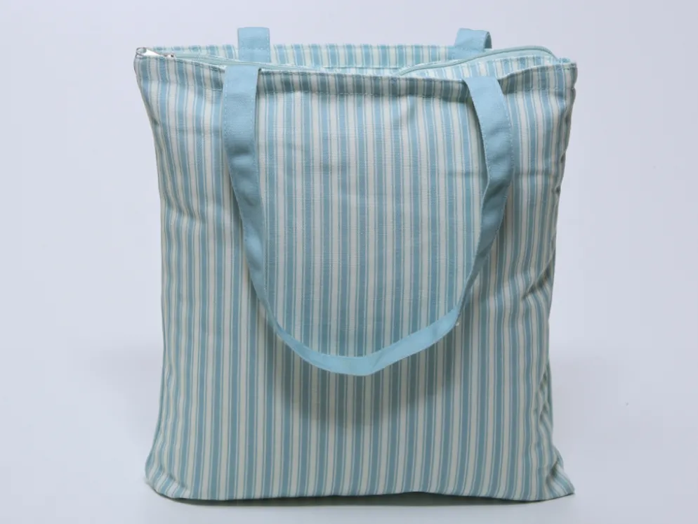 BOLSA RAYAS BRIDGET VERDE AGUA CON CREMALLERA