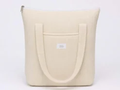BOLSO ALGODON BLANCO ROTO ACOLCHADO CREMALLERA