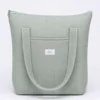 BOLSO ALGODON VERDE AGUA ACOLCHADO CREMALLERA