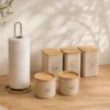 BOTE APILABLE TAPA BAMBU BEIGE SNACK