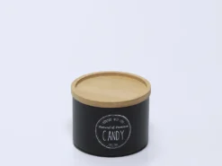 BOTE APILABLE TAPA BAMBU NEGRO CANDY