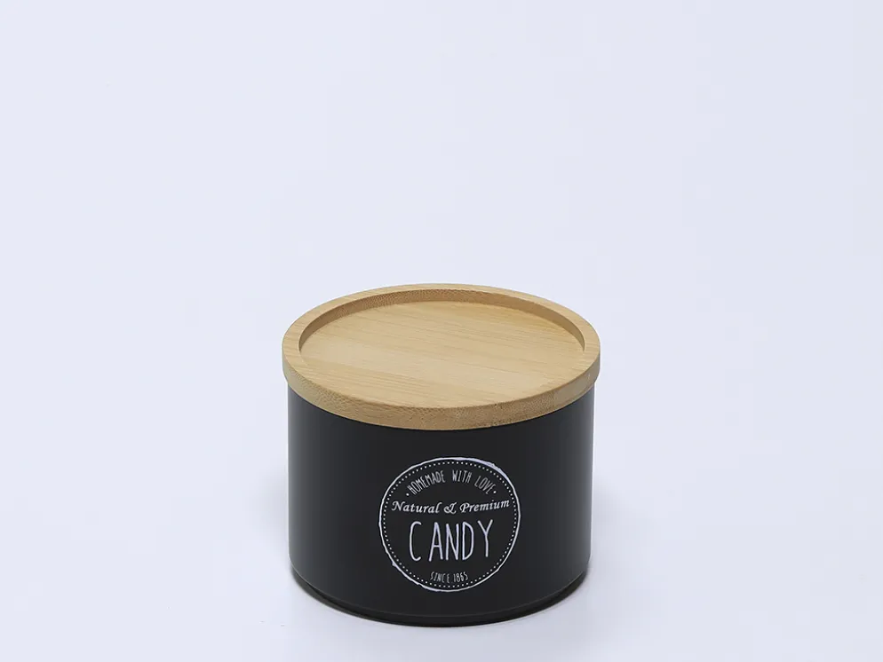 BOTE APILABLE TAPA BAMBU NEGRO CANDY