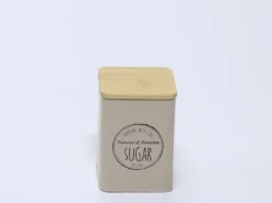 BOTE AZUCAR TAPA BAMBU BEIGE