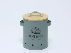 BOTE CEBOLLAS TAPA BAMBU VERDE MENTA