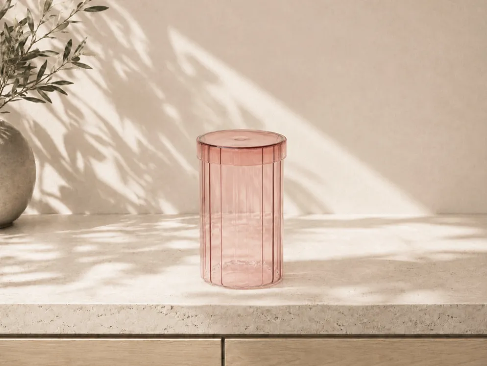 BOTE CRISTAL CON TAPA CORAL GRAND 9X15