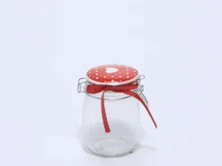 BOTE CRISTAL 700ML TAPA CERAMICA CORAZON