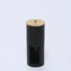 BOTE DOBLE PLASTICO TAPA BAMBU NEGRO