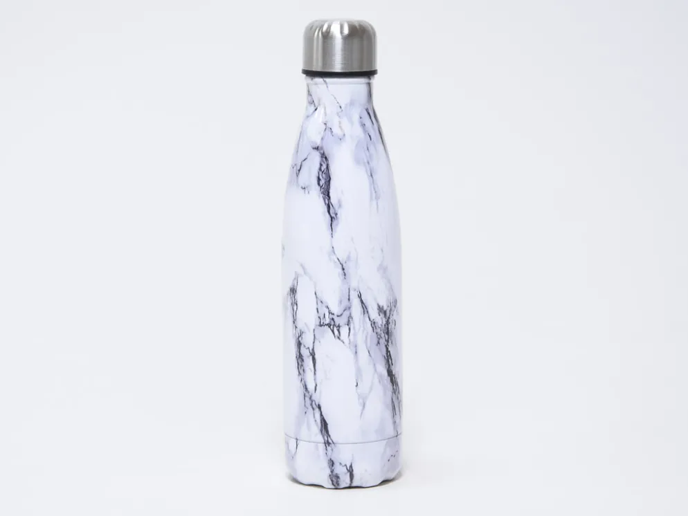 BOTELLA INOX MARMOL BLANCA 500ML