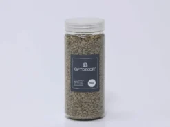 BOTE PIEDRAS METALIZADA ORO 700GR