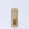 BOTE PLASTICO DOBLE TAPA BAMBU BEIGE