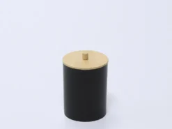 BOTE PLASTICO TAPA BAMBU NEGRO