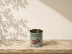BOTE SIN TAPA LATA DECORADO TOMATE 10X12