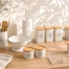 BOTE TE TAPA BAMBU CREMA