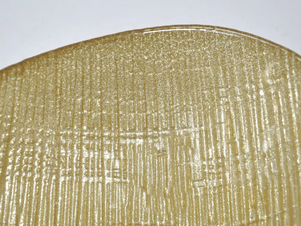 BOWL OVALADO CRISTAL DORADO 26X17X6