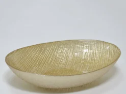 BOWL OVALADO CRISTAL DORADO 26X17X6