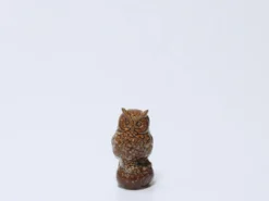 BUHO PORCELANA 11CM TOSTADO