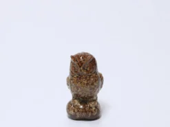 BUHO PORCELANA 14CM TOSTADO