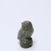 BUHO PORCELANA 14CM VERDE