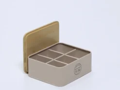 CAJA 6 HUECOS TE TAPA BAMBU BEIGE