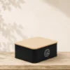 CAJA 6 HUECOS TE TAPA BAMBU NEGRO