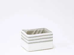 CAJA LINE 20X15X12CM BLANCO/GRIS