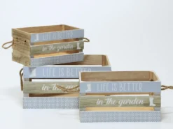 CAJA MADERA CON ASA PEQUEÑO 26X14X16CM
