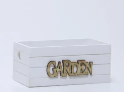 CAJA MADERA GARDEN BLANCA 21X11X10CM