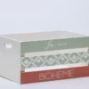 CAJA MADERA LETRAS BLANCA/ROSA GRANDE 36X18X26CM