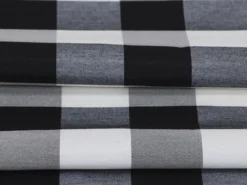 CAMINO MESA VICHY 45X150CM NEGRO/CRUDO