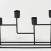 CANDELABRO 4 VELAS NEGRO 22X8X15CM