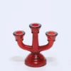 CANDELABRO 3 VELAS ROJO 14CM