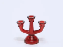 CANDELABRO 3 VELAS ROJO 14CM