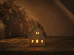 CASA CERAMICA LED 9X7X12 VERDE