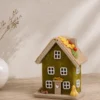 CASA FIELTRO CON LED 14CM ALTO VERDE