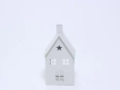 CASA METAL PARA VELA 18CM GRIS