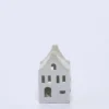 CASA PORCELANA CON LED 10CM BLANCA D