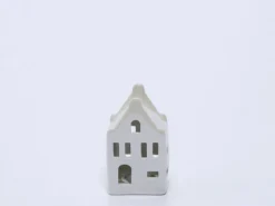 CASA PORCELANA CON LED 10CM BLANCA D