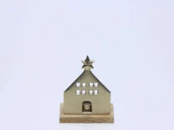 CASA PORTAVELAS ALUMINIO DORADO C