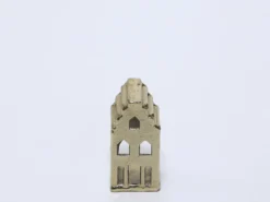CASA PORTAVELAS METAL DORADA C